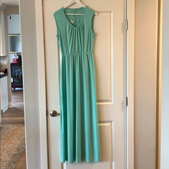 Vintage Dresses & Skirts - Vintage 80’s Teal Maxi Dress SZ Large